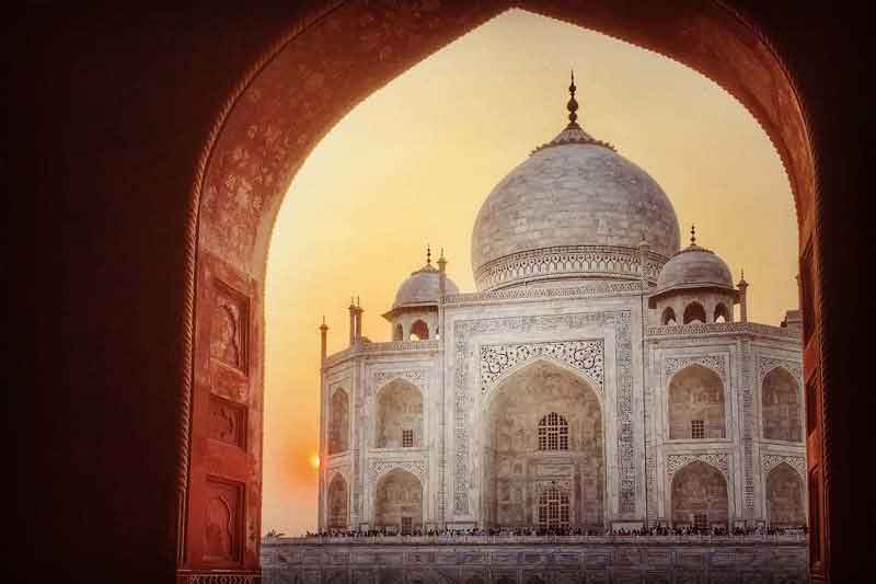 Taj Mahal Sunrise From Delhi